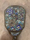 Antique Cloisonn   Or Enamel Hand Mirror