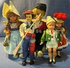Vintage Doll Lot Of 5 Mixed Dolls Of Boy And Girl Dolls Gondoliere smoker   More