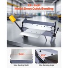 24 In Box And Pan Brake 0-135   14 Ga Sheet Metal Bending Brake Bender 5 Fingers