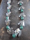Antique Vintage Taxco 40 s Necklace Choker Corn Husk Pattern Mexico F  Pichardo