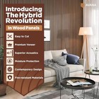  Modern Acoustic Wood Wall Panels     47 2 X 12 6 Inch 47x12  1 Pc  Smoke Walnut
