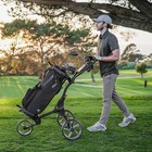 Kvv 3 Wheel Golf Push Cart Ultra Lightweight Smallest Folding Size Used