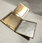Vintage Compact Art Deco Gold-tone Ladies Vanity Powder Compact Case W  Mirror