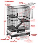 43  Large 4-tier Habitat Wheel Cage Guinea Pig Chinchilla Ferret Hedgehog Rabbit