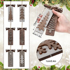 Rustic Wooden Christmas Ornaments - Set Of 12 Vintage Farmhouse Decor