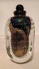 Huge 1984 Signed Robert Eickholt Dichroic Bullicante Gold Leaf Art Glass Bottle