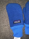 Patagonia Baby Pita Pocket Mittens Blue 3-6 Months Fleece Lined Warm Euc