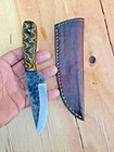Handmade Carbon Steel Fixed Blade Knife With Sheath Skinner Outdoor Tactical