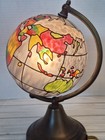 Tiffany Style-like Globe Of The World Glass Accent Lamp Beautiful 