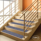 Grey Non-slip 15pcs Carpet Stair Treads 30   X 8   Mats For Wooden Steps Indoor