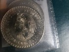 1947-1948 Mexico Silver Cinco 5 Pesos  Cuauhtemoc   90 Silver Large Coin Uncirc