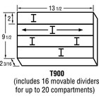 Flambeau 999-2 Adjustable Compartment Box With 4 To 20 Compartments  Plastic  2