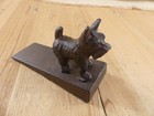 Cast Iron Dog Door Stop Jam Scottish Terrier Stopper Wedge Stop Rustic Decor