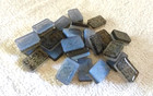 Elder Futhark Resin Runes Blue Pearl   Black Glitter