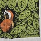Vintage Linen Owl Tea Towel Lois Long Cottagecore Birds Retro Kitchen