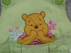 Winnie The Pooh Overall Shorts Infant 18m Green Vintage Wonderful World Disney