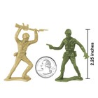 Tim Mee Toy Timmee Plastic Army Men - Od Green Vs Tan 100pc Toy Soldier Figures