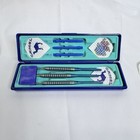 Vintage Camel Blue Steel Tip Dart Set W  Case  3 Darts  Flights   Extra Shafts