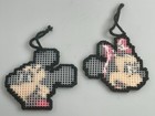Vintage Disney Mickey   Minnie Mouse Set Plastic Canvas Needlepoint
