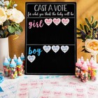 Juvale Boy Or Girl Voting Board - Interactive Gender Guessing - Black