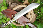 Stag Antler D2 Deer Head  Custom Handmade Hunting Dagger Bowie Knife