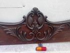 Atq Carved Wood Pediment Salvage Mantel Buffet Top Solid Oak 47 1 8    Long Header