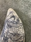 Scrimshaw Sperm Whale Tooth Resin Reproduction   Pirate Treasure Map  6  Long