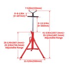 V-head Jack Stand 28 -52  Folding Pipe Stand 2500 Lbs  Steel Stability Stand