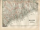 1890 s Map State Of Maine  10 X 14 Inch  Would Not All Fit On Scanner At Once