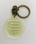 Vintage Porsche Dealer Pittsburgh Pa Advertising Key Ring Fob Keychain Glows