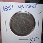 1851 1c Bn Braided Hair Cent