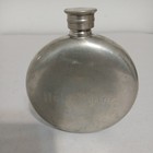 Antique Religious Pewter Flask Holy Water  Kirk Matz 