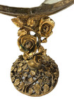 Vintage Matson Roses 24k Gold Plated Vanity Magnifying Mirror-read Description