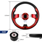 12 5 Inch Boat Steering Wheel 3 4 Axle Marine Adapter Red Anti-slip