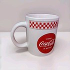 Rare   Coca-cola Checkerboard Mug By Gibson 12 Oz   Htf Collectible Coke Merch