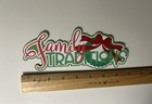 Family Traditions Christmas Scrapbook Title Handmade Paper Pieced Die Cut
