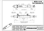 Hydraulic Cylinder Welded Double Acting 1 5  Bore 6  Stroke Tang 1 5x6 Wtg Style