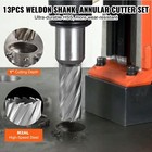 Annular Cutter Set Weldon Shank Mag Drill Bits 7 16 - 1-1 16  Cutting Diameter