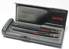 Rotring 600 Black Gold Set Old Style Fountain M Nib And Ballpoint New Old Stock