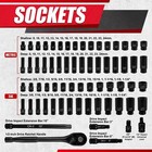 Eaceliy 66pcs 1 2    Impact Socket Set Drive Deep And Shallow Impact Socket Set