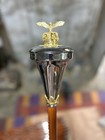 Drum Major Mace Flat Head With Gold Eagle Crown 3 Parts