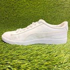 Puma Vikky V3 Leather Womens Size 8 5 White Athletic Lifestyle Shoes Sneakers