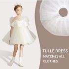 3 Layers Girls Slip Flower Girl Petticoat Crinoline Hoopless Skirt Underskirt