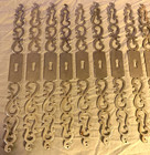 12  Vintage  Nos  11   Fancy Swirl  Keyhole Escutcheon  Silver Tone Metal