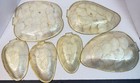 Capiz Shell Decorative Tray Bowl Set Pearlescent Brass Trim 8    To 12    Set Of 6
