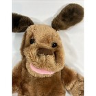Vintage Dakin Hand Puppet Dog Plush Stuffed Animal Full Body Play Brown 1982