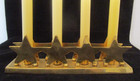 4 Brass Star Design Candle Holders Vintage