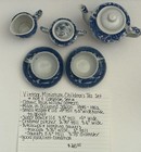 Vintage Miniature Children   s Tea Set Blue Willow Pattern Occupied Japan