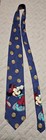 Vtg Mickey   Co Disney Golf Tie Mens Blue Silk Made In Italy Atlas Design 90s
