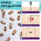 M6 M8 M10 Threaded Insert Nut Furniture Screw In Wood Nut Inserts Bolt Fastener